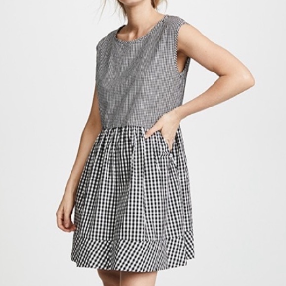 Madewell Dresses & Skirts - Madewell Tie Back Cotton Gingham Dress Sz S